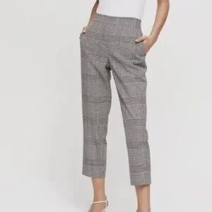 Babaton Aritzia Conan Plaid Cropped Pants Sz 10